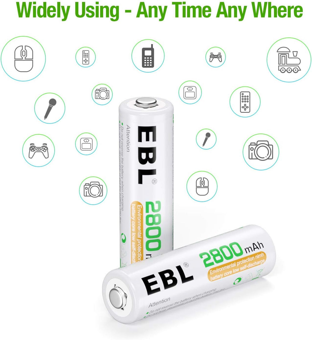 AA Rechargeable Batteries 2800mAh 4 Pack P54372