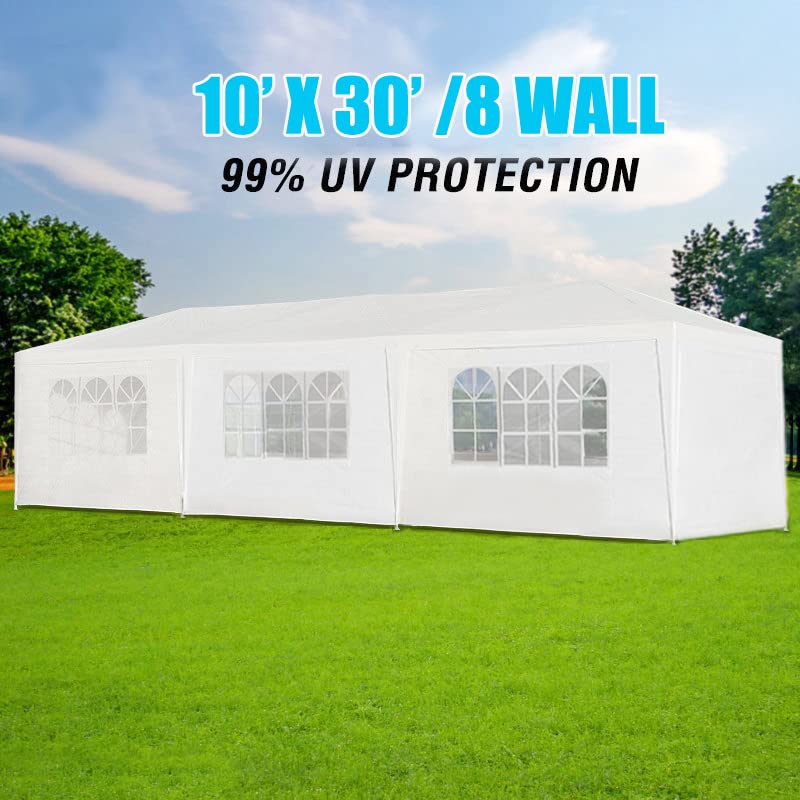 Outdoor Gazebo Tent 10x20 with Removable Sidewalls, Waterproof Canopy for Patio Garden Events I729482
