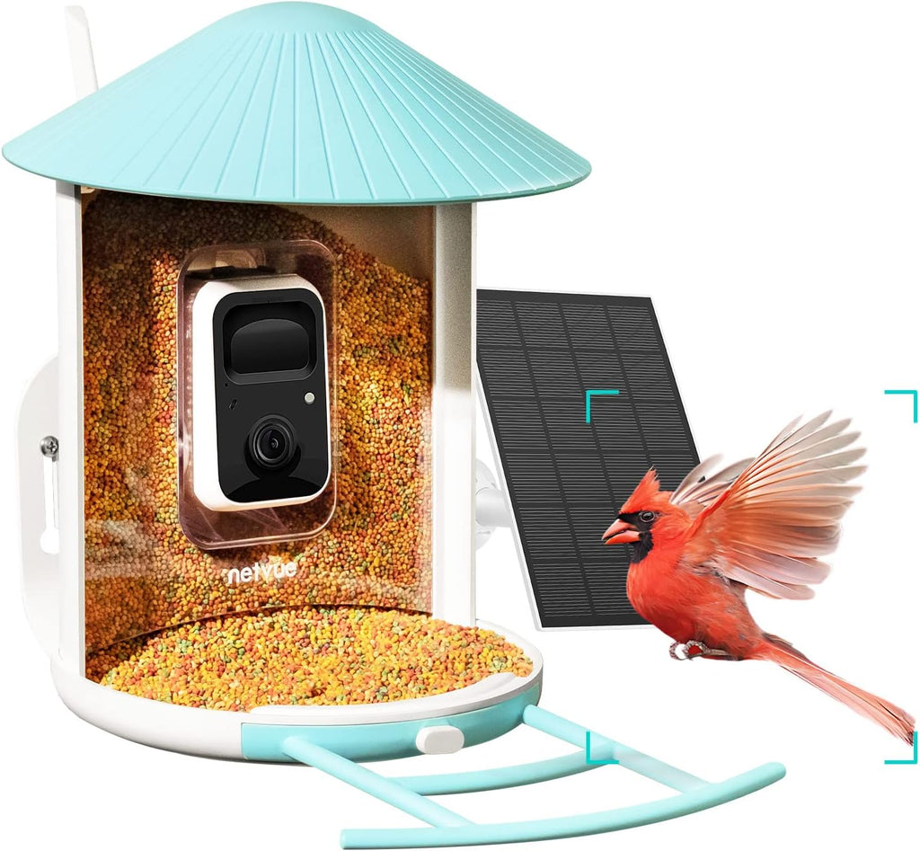 Bird Feeder Camera with Solar Power and Perch Extension S895940