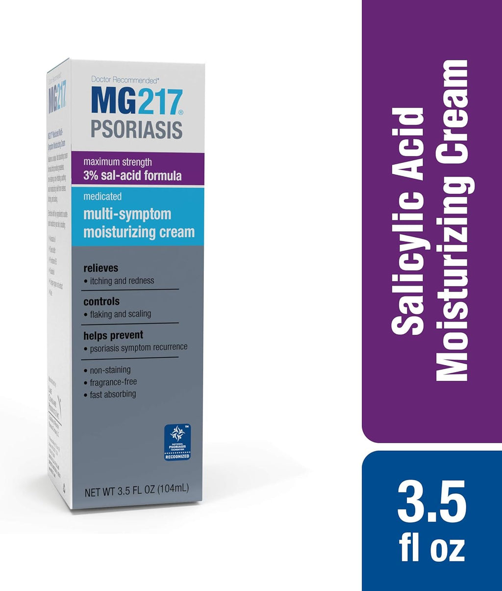 Medicated Psoriasis Cream with 3% Salicylic Acid, Fragrance Free, 3.5 Fl Oz I593