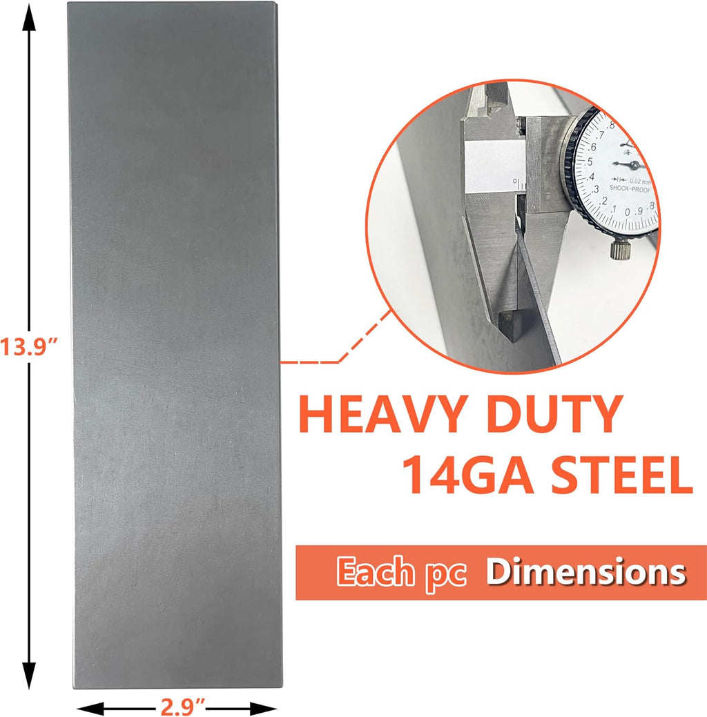 Heavy Duty Steel Charcoal Smoker Tuning Plates, Heat Deflector - 7-Pack S34995