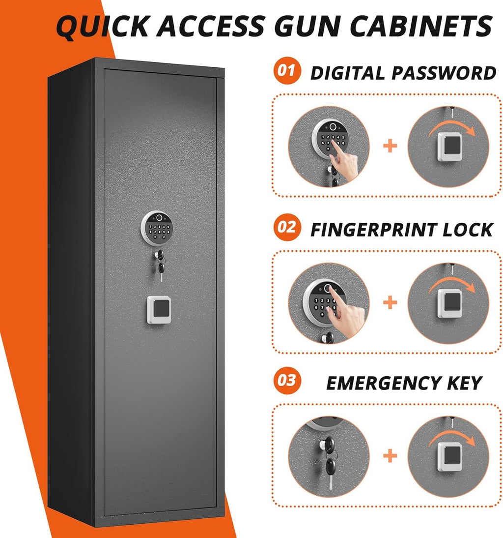 Biometric Fingerprint Gun Safe for Rifles and Pistols F360