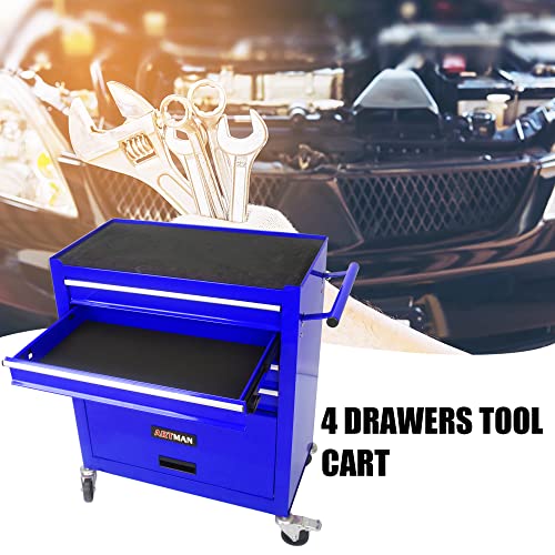 4-Drawer Metal Rolling Tool Chest with Cabinet L40246