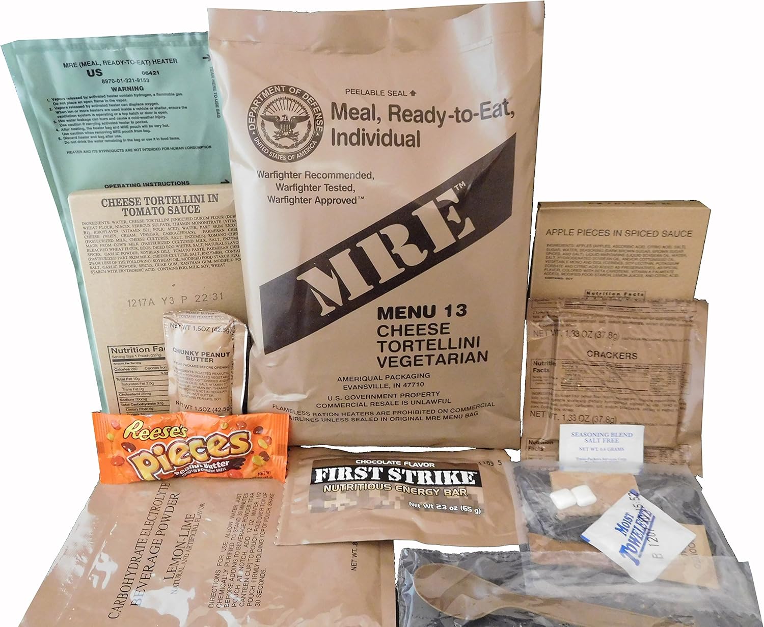 MREs Meals Ready-to-Eat Assorted Flavor F17708