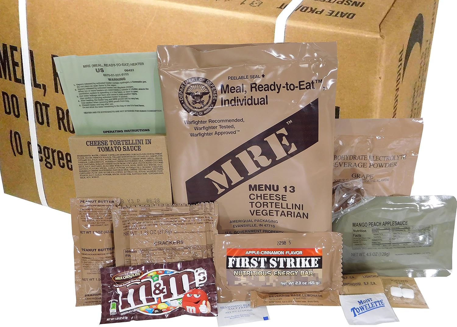 MREs Meals Ready-to-Eat Box B, Menus 13-24 A5070