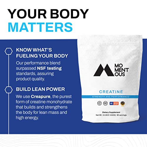 Creatine Monohydrate Powder for Muscle Support, 5g Per Serving F57548