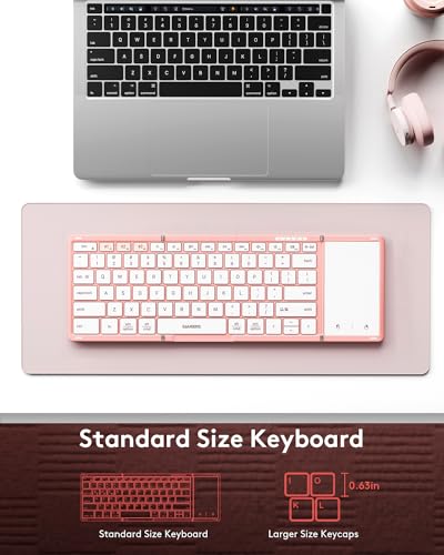 Foldable Bluetooth Keyboard with Touchpad, Wireless, Portable for Travel K828835
