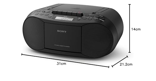 CD and Tape Boombox with Radio - Black V848