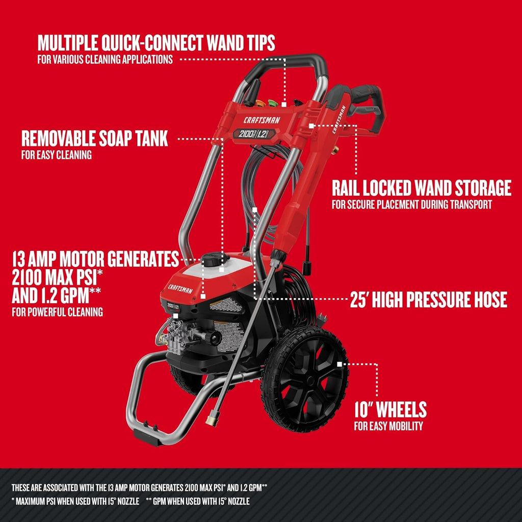 Electric Pressure Washer Bundle 2100 PSI with Gas Pressure Washer 3200 PSI U576440