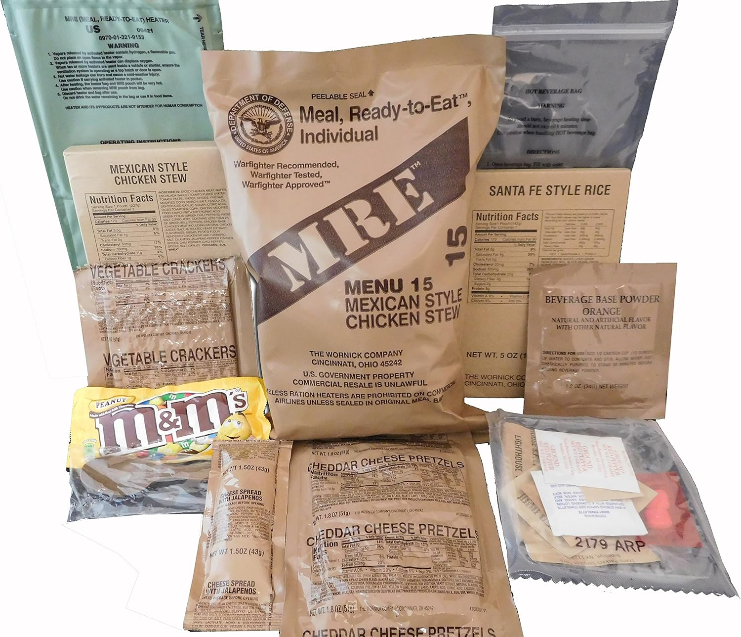 MREs Meals Ready-to-Eat Assorted Flavor F17708
