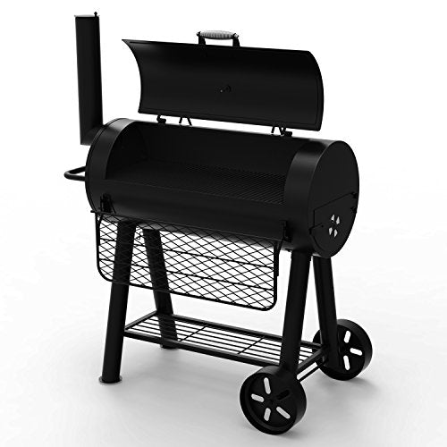 Heavy-Duty Compact Barrel Charcoal Grill, Black S831406
