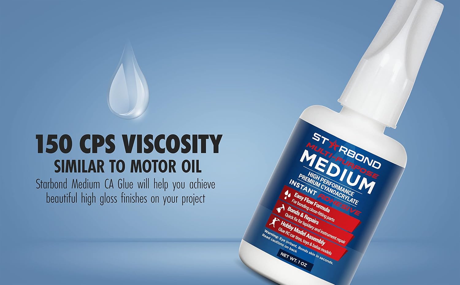 Medium CA Glue for Woodworking, Woodturning, Hobby Models C89027