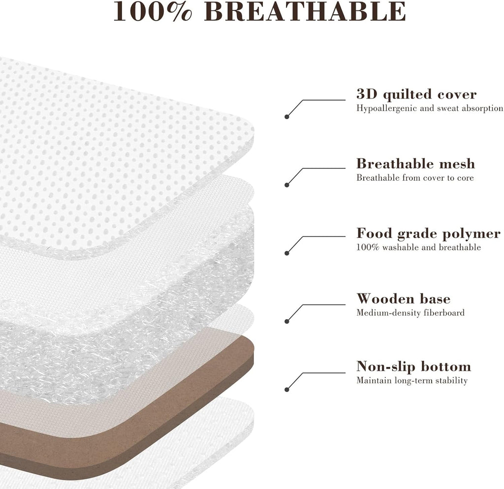 Baby Bassinet, Bedside Sleeper, Easy Folding Crib with Breathable Washable Mattress, 6-Level Adjustable Portable Bassinet for Newborn O524783