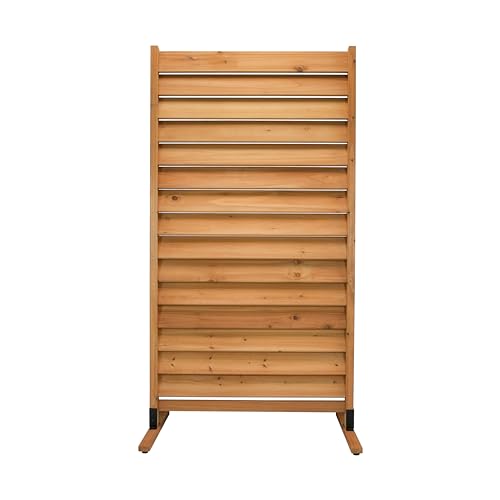 Outdoor Privacy Fence Screen No-Dig Kit 38" W x 42" H, Cedar (2 Panels) Q788