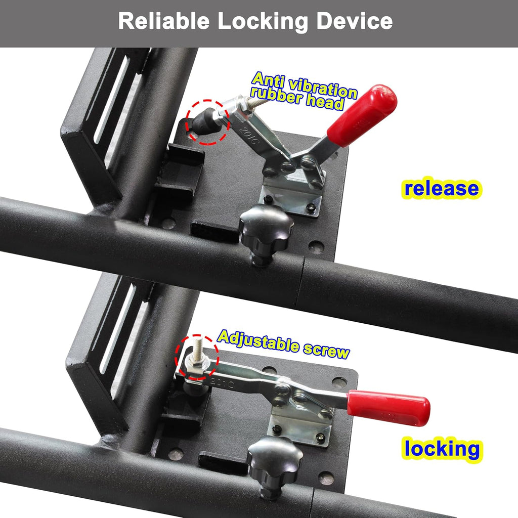 Foldable Pickup Truck Tailgate Ladder with Grab Handle L9291