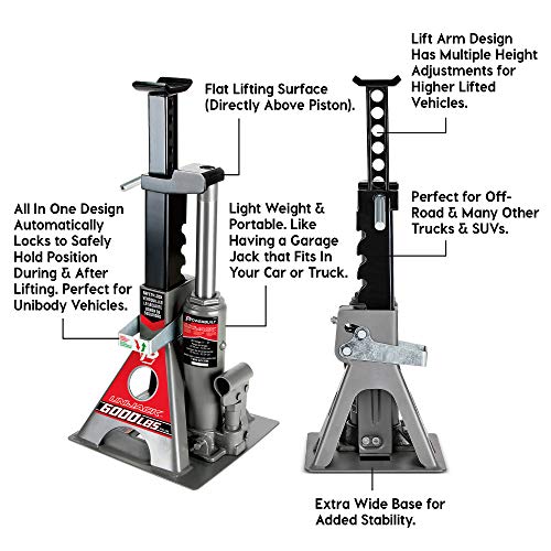 3 Ton Bottle Jack with Jack Stands, 6000 lb Capacity Car Lift E8390