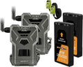 SPYPOINT Flex G-36 Twin Pack Cellular Trail Camera, 36MP Photos and 1080p Videos with Sound, GPS Enabled, Dual-Sim LTE Connectivity, 100' Flash & Detection Range + LIT-22 Batteries + Straps