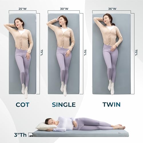 Memory Foam Camping Sleeping Pad, Waterproof Roll Up Mattress with Travel Bag L887722