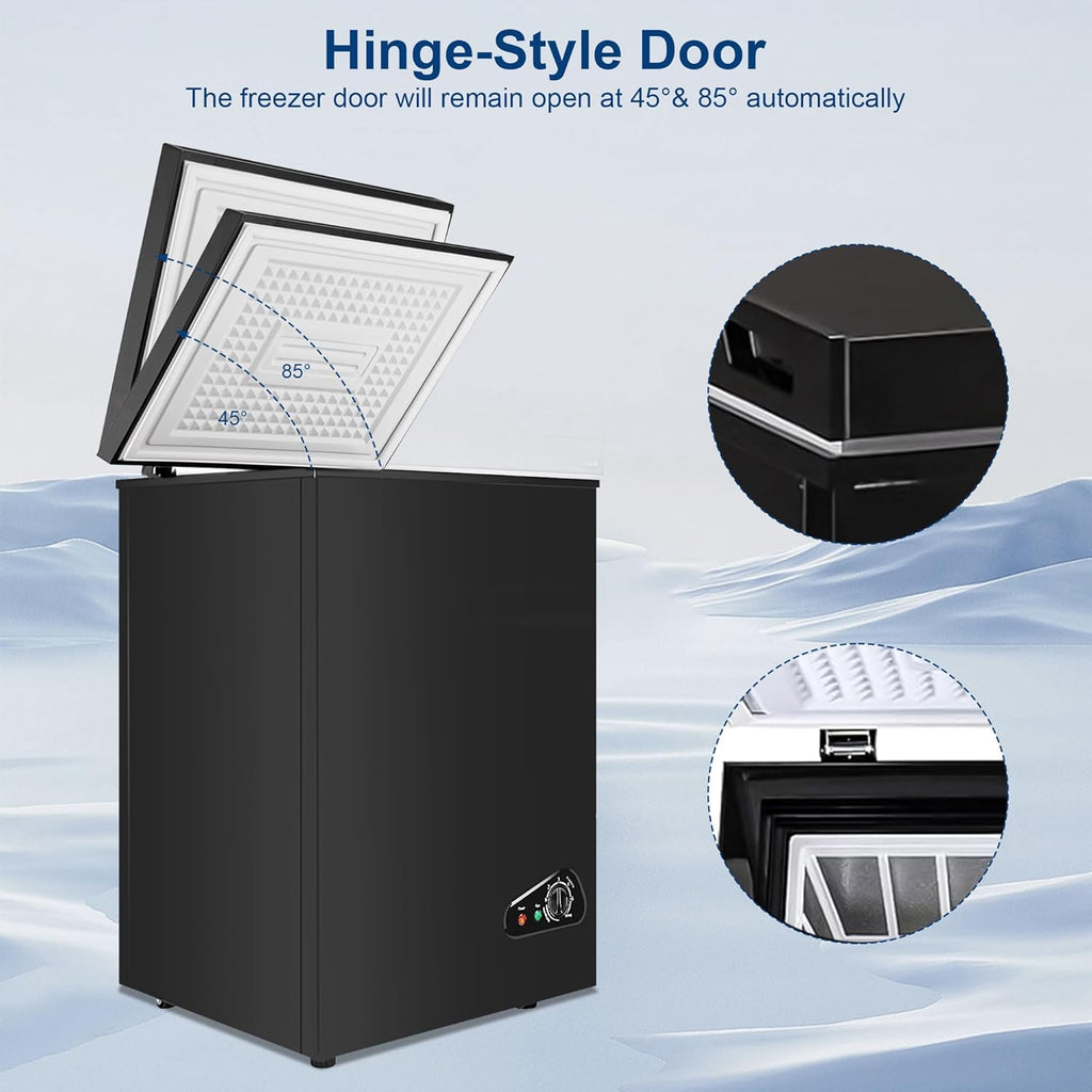 Compact Chest Freezer 4.0 cu ft with Removable Basket V763