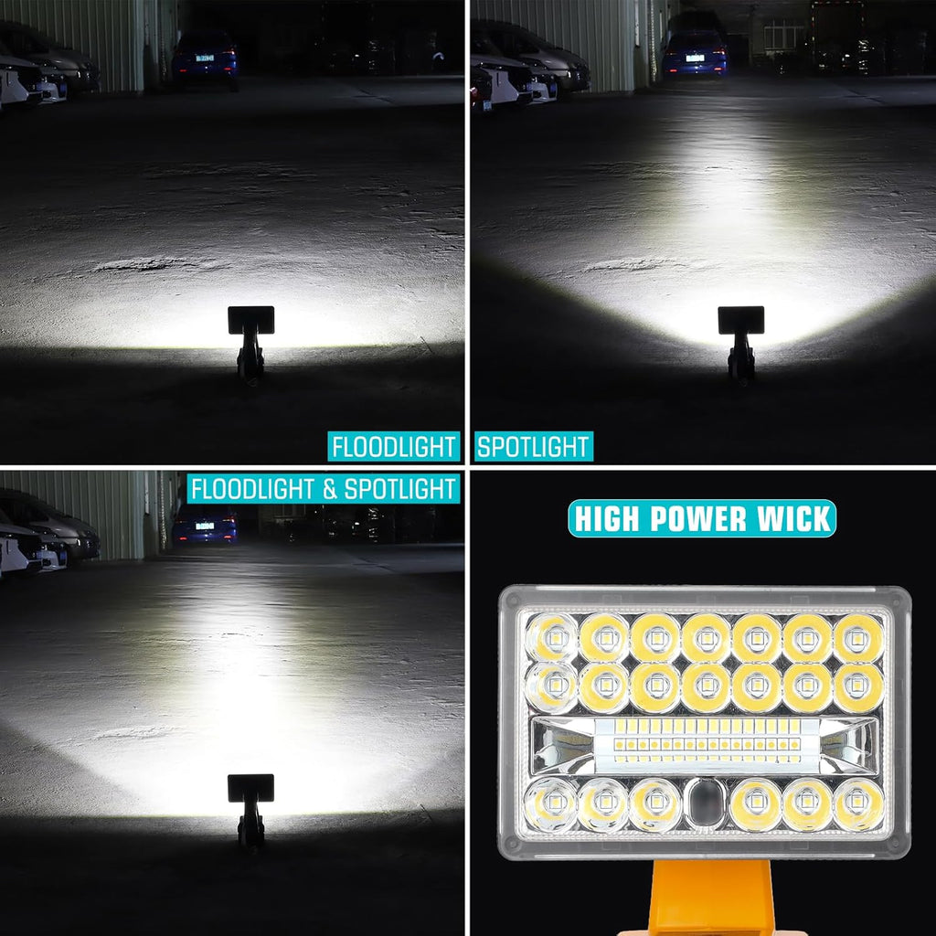 20V LED Work Light with Dual USB Port and Pivoting Head C444039