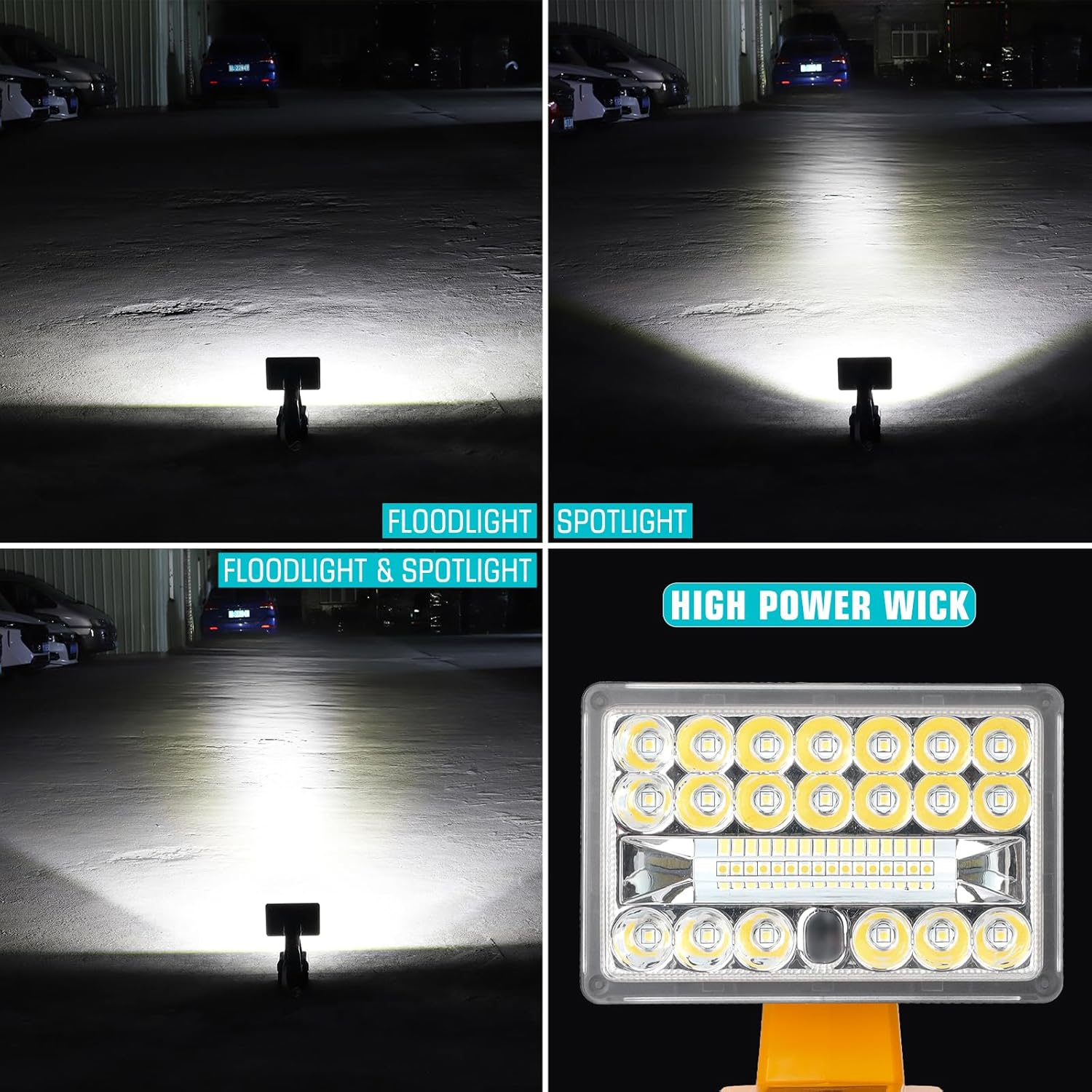 20V LED Work Light with Dual USB Port and Pivoting Head C444039