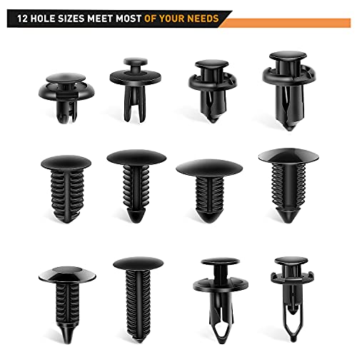 240PCS Bumper Retainer Clips Car Plastic Rivets Fasteners Push Retainer Kit Auto Push Pin Rivets Set L9665