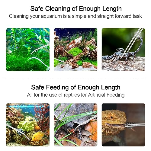 Aquarium Tweezers Extra Long 15 inches Stainless Steel Set for Fish Tank Plants and Reptile Feeding J1314