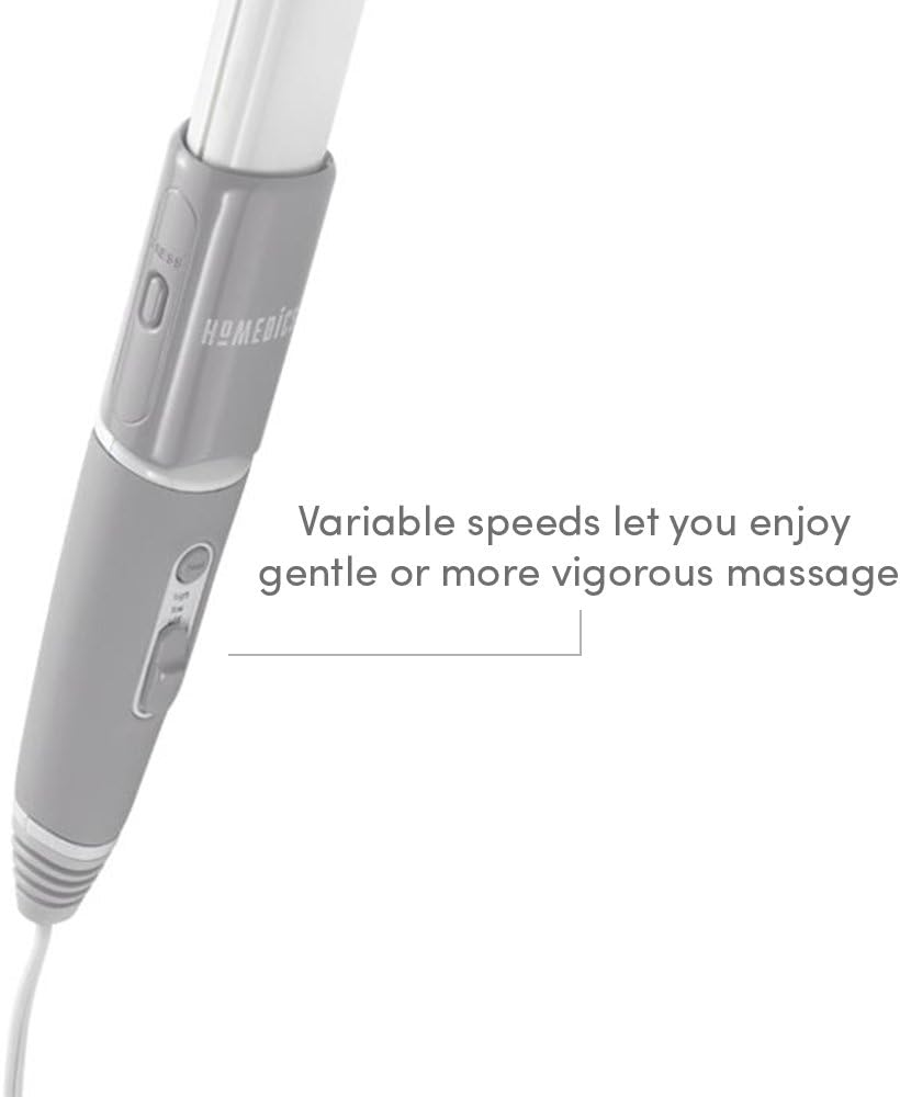 Long Reach Massager with Heat, Adjustable Handle, Variable Speeds V2085