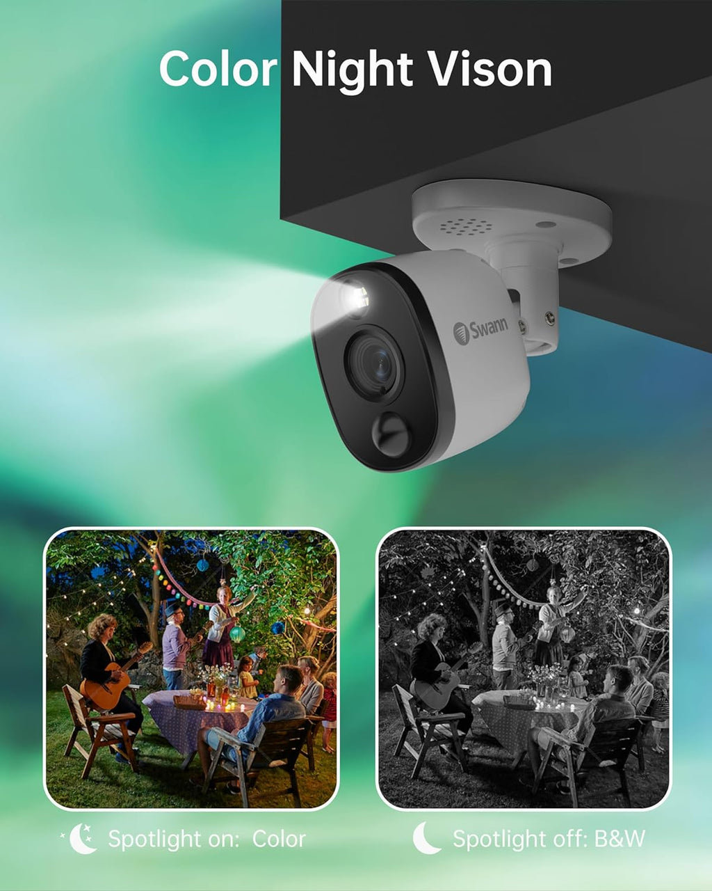 Home DVR Security Camera System with 2TB HDD, 16 Channel 8 Camera, 4K Ultra HD Video, Indoor or Outdoor Wired Surveillance CCTV, Color Night Vision, Heat Motion Detection, LED Lights K657562