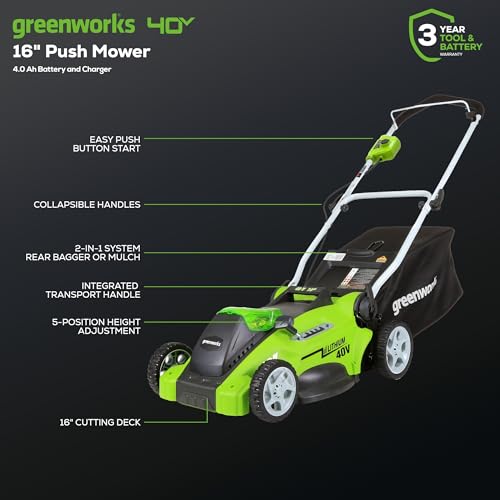 Cordless Self-Propelled Lawn Mower with Battery and Charger P78901