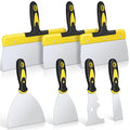 DEKEones 7-Piece Putty Knife Tool Set, Stainless Steel Scraper Paint Tool with Comfortable Grip for Wallpaper Removal, Drywall Repair, Putty Application