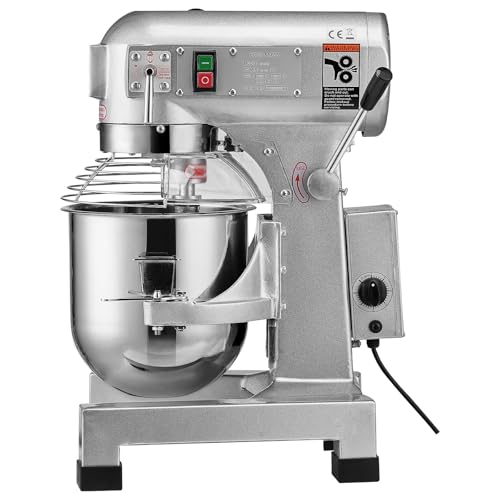 Commercial Food Mixer 10Qt, 3 Speeds, 550W, Stainless Steel Bowl U322