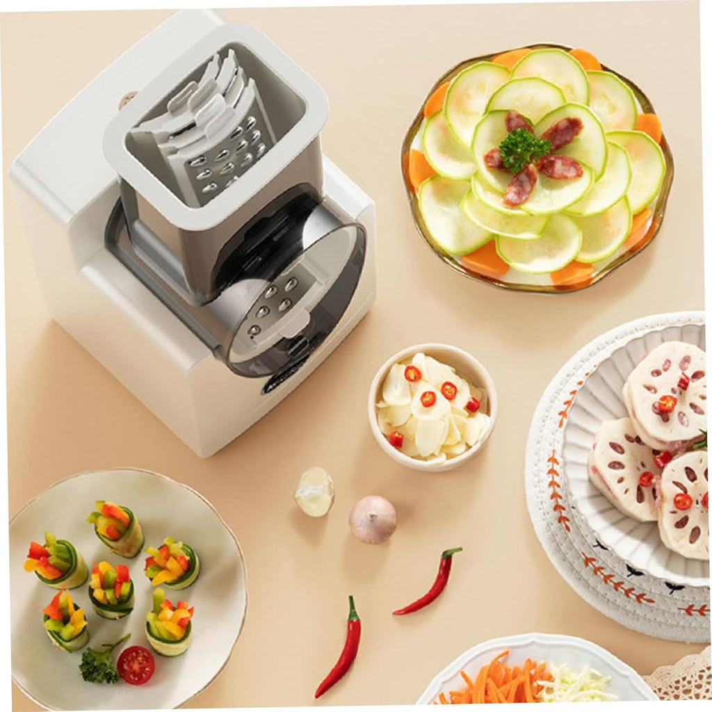 Electric Cheese Grater with 6 Blades, Vegetable Shredder for Kitchen Q650