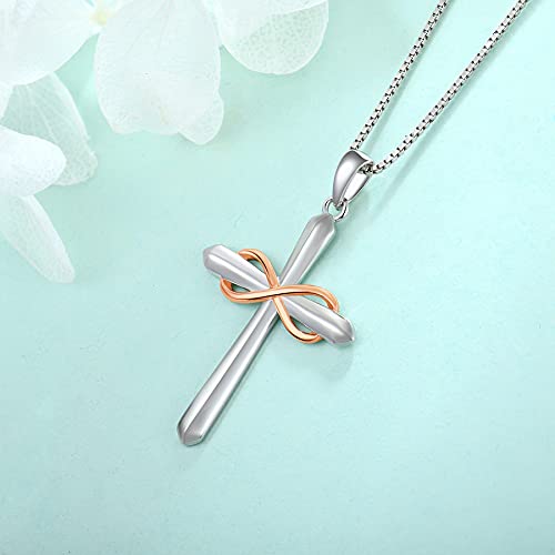 Cross Necklace for Women 925 Sterling Silver Pendant Q267