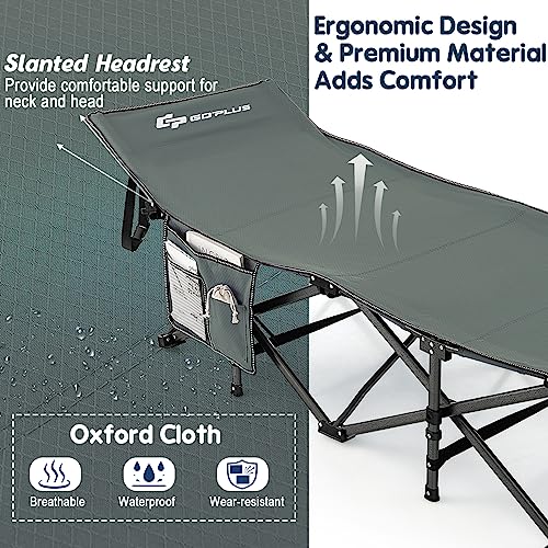 Folding Camping Cot for Adults with Carry Bag, Heavy Duty Portable Bed D917292