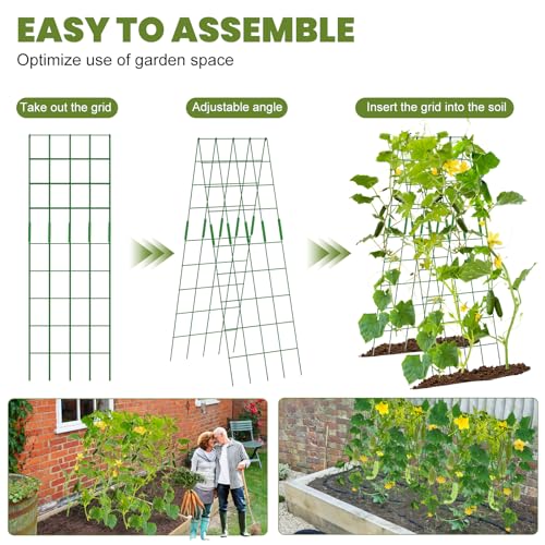 Cucumber Trellis A-Frame for Climbing Plants and Flowers D898369