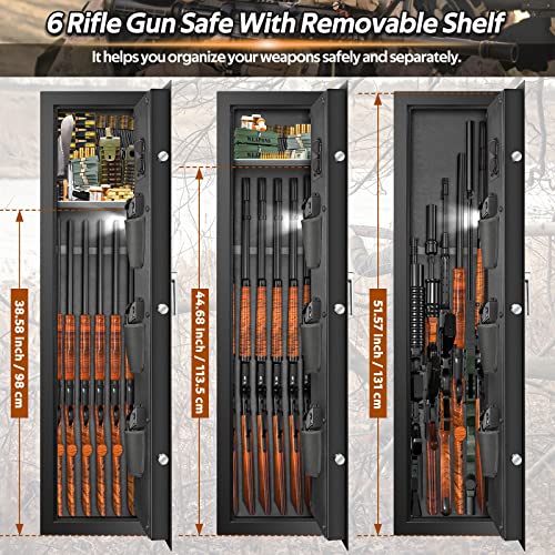 Fire Resistant Rifle Gun Safe with Removable Shelf for Home N958808