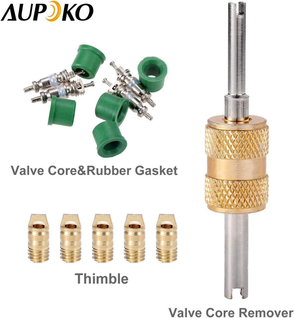 R1234YF Quick Couplers Kit with R12 R22 to R134A Adapters and Valve Core Remover A28245