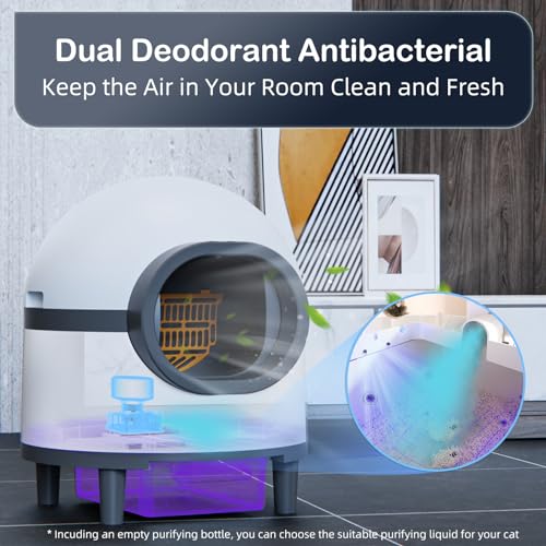 Self-Cleaning Automatic Cat Litter Box with Odor Removal R164