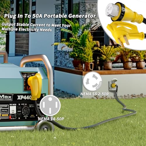 50 Amp Generator Cord 10FT Twist Lock 4 Prong NEMA 14-50P to SS2-50R I35219