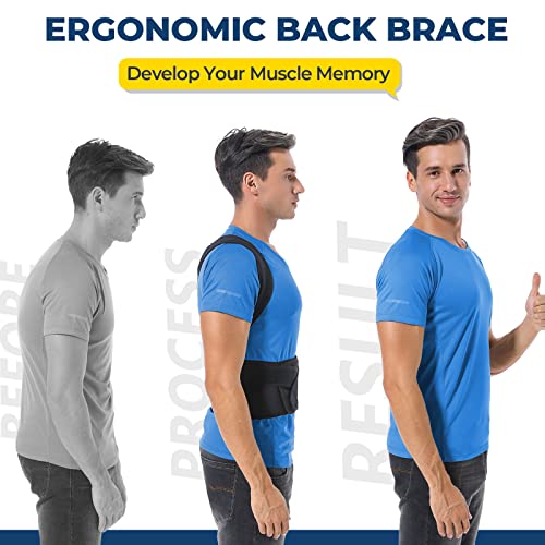 Posture Corrector Back Brace for Upper and Lower Back Pain Relief, Adjustable Lumbar Support T156794