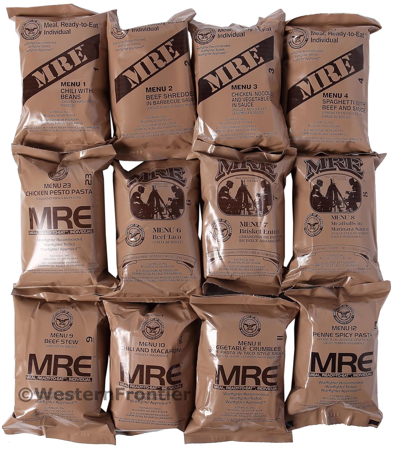 MRE Case A and Case B Bundle, 24 Meals R4644