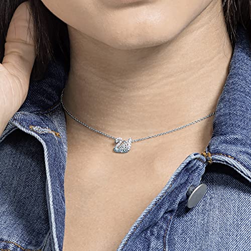 Crystal Swan Necklace and Earrings Set V673575