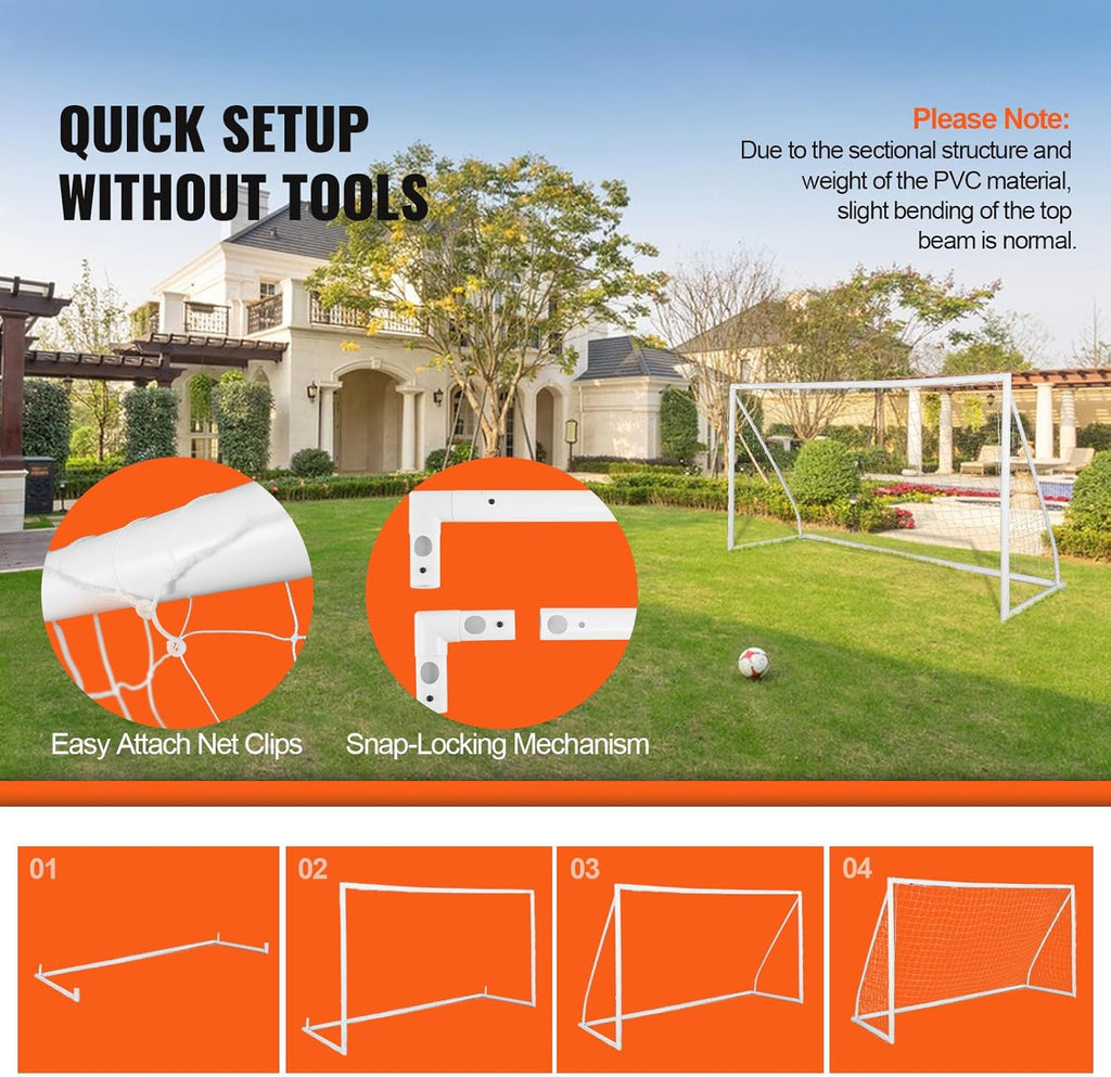 Portable Soccer Goal 12x6 ft with Carry Bag G673