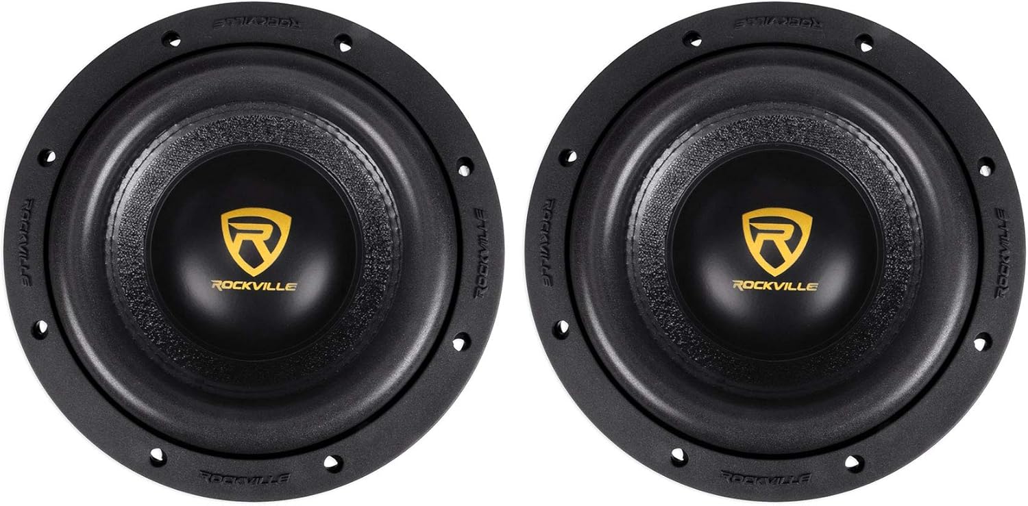 Rockville (2) W8K9D2 8" 2000 Watt Car Stereo Subwoofers Dual 2-Ohm CEA Subs