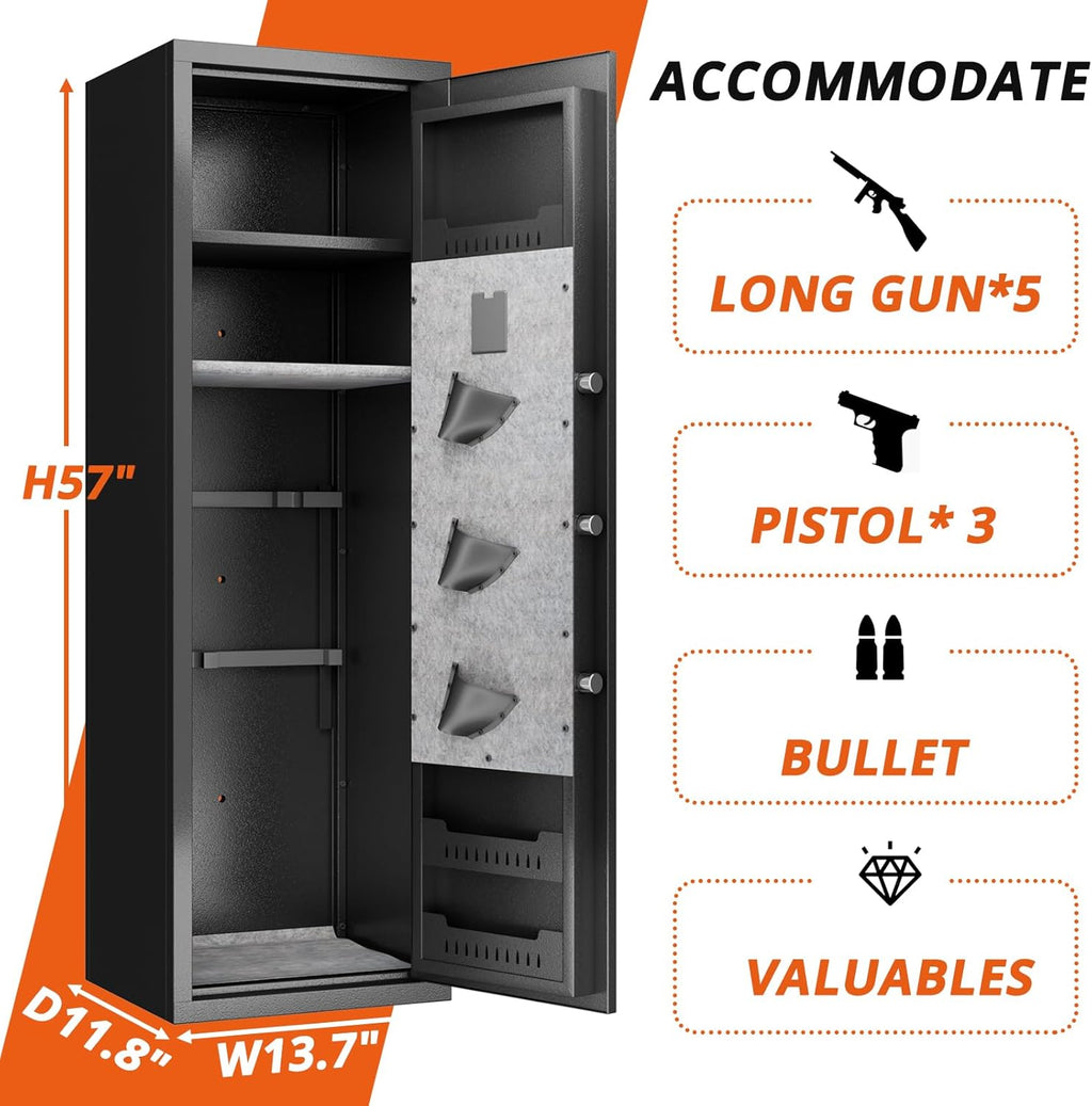 Biometric Fingerprint Gun Safe for Rifles and Pistols F360