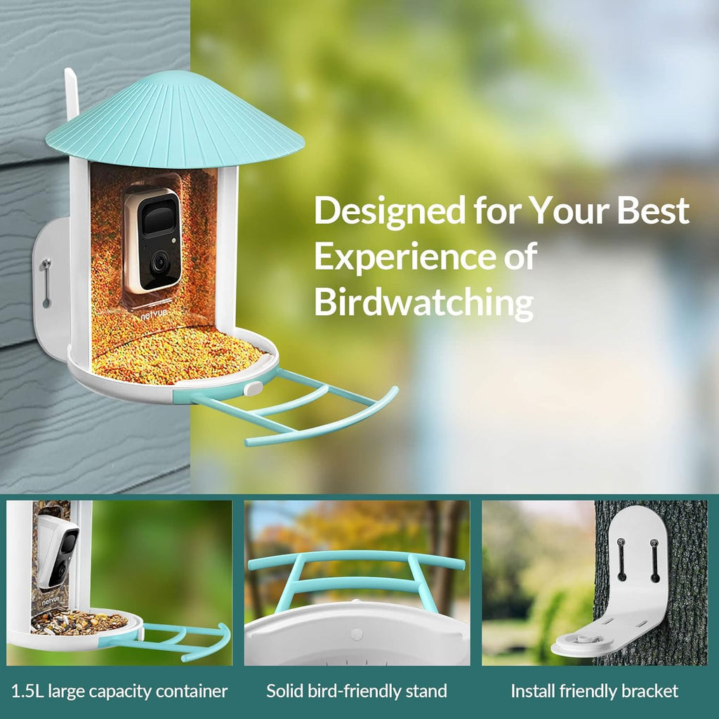Bird Feeder Camera with Solar Power and Perch Extension S895940