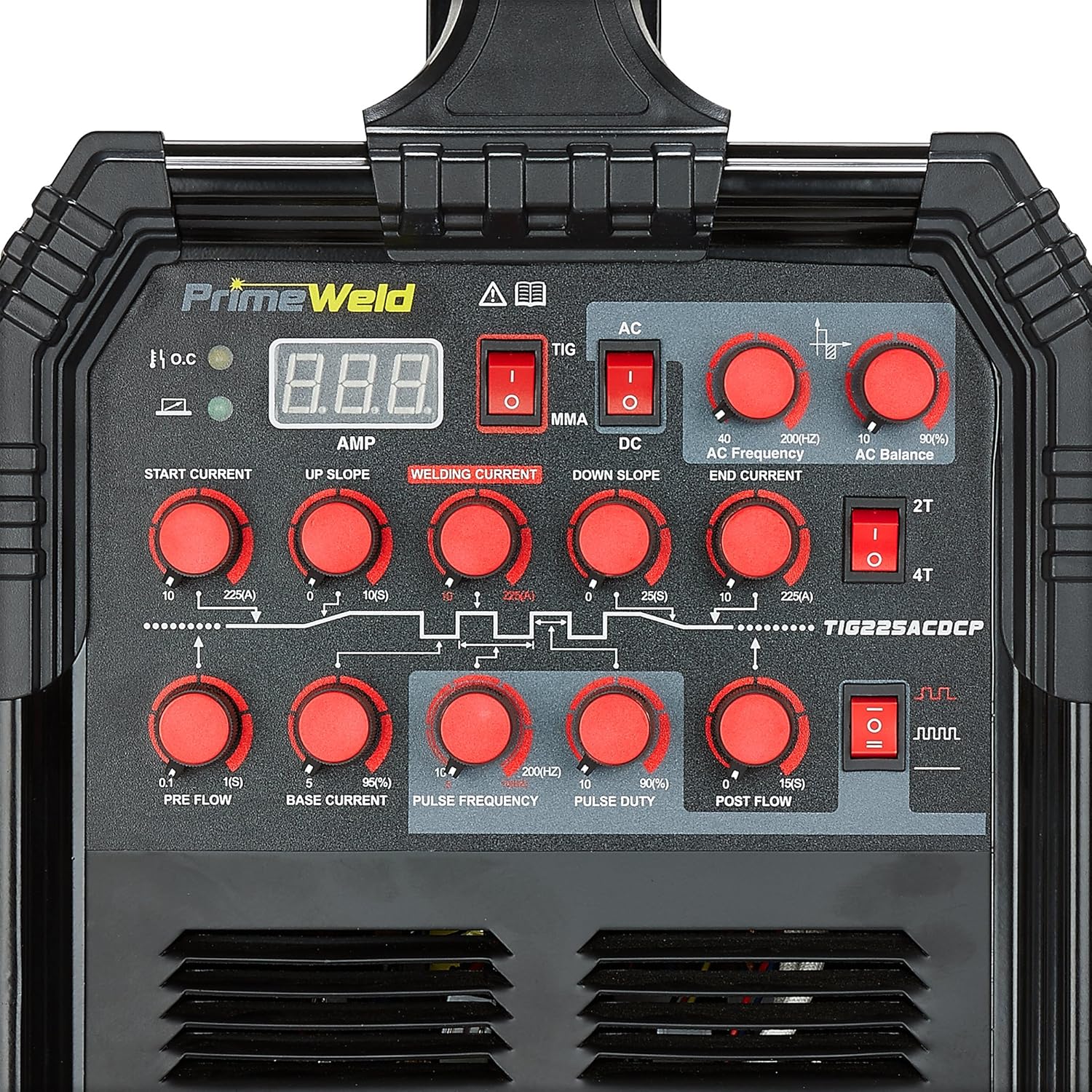 TIG Welder 225 Amp AC DC with Pulse and Flex Torch F959