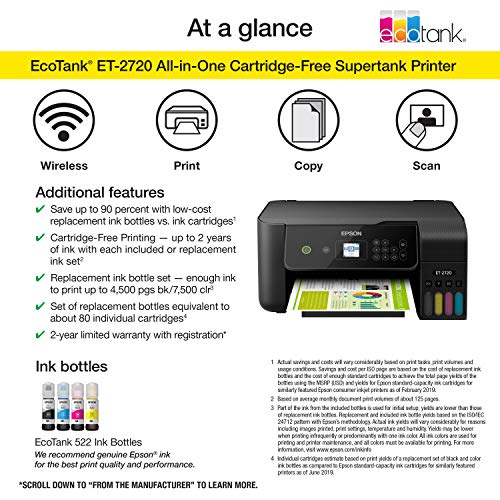 Wireless All-in-One Supertank Printer with Scanner and Copier X253