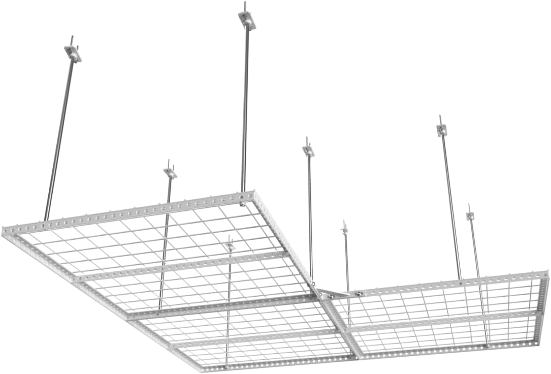DURA-LIFT Elevate Adjustable Height Overhead Garage Door Ceiling Triple L Shaped Platform (31 in. W x 93 in D)